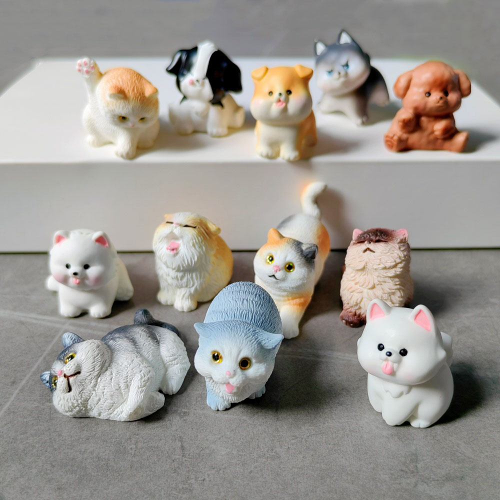 Bonsai Garden Gift - 6pc bonito gato cão conjunto animal
