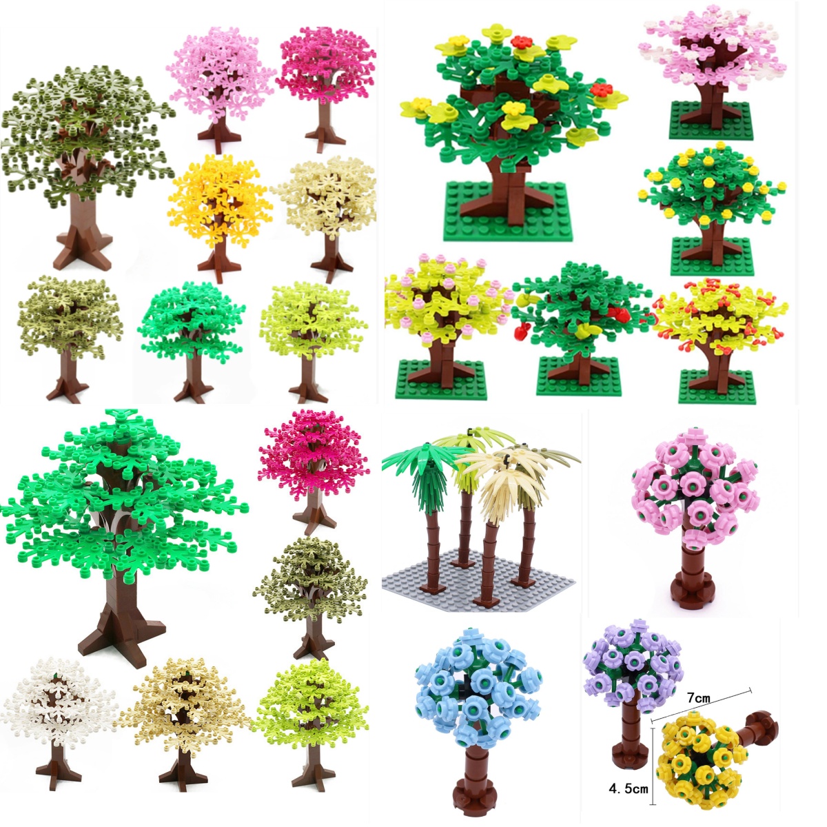 Bonsai Garden Lego Set - Blocos de edifícios árvore flor conjuntos