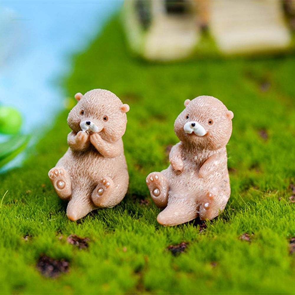 Bonsai Garden Gift - Mini estatueta lontras para decoração de