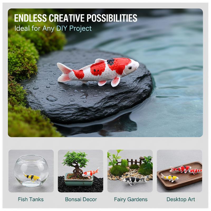 Bonsai Garden With Koi Pond - Mini Figuras de Peixe Koi em