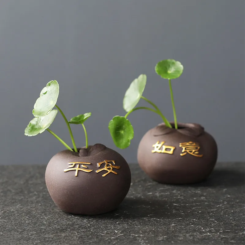 Criativo roxo argila chá pet p - Bonsai Garden Ornaments avaliação e preço
