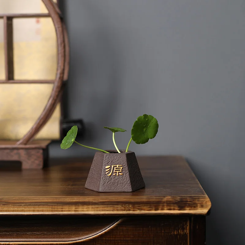 Criativo roxo argila chá pet p - Bonsai Garden Ornaments avaliação e preço