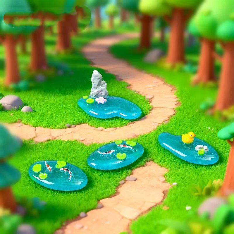 Ornamentos de Resina Miniatura - Bonsai Garden With Koi Pond avaliação e preço