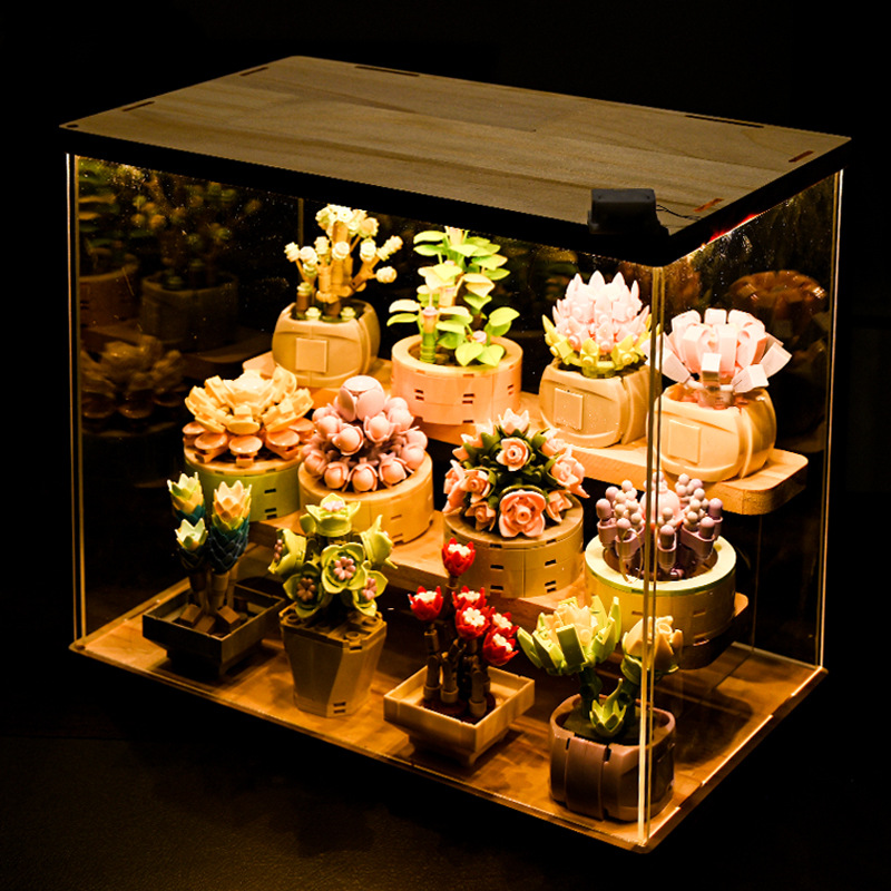 Diy moc vasos de plantas sucul - Bonsai Garden Lego Set avaliação e preço