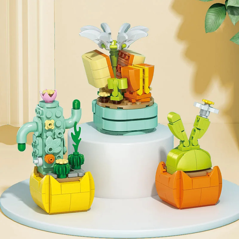 Flores suculentas blocos de co - Bonsai Garden Lego Set avaliação e preço