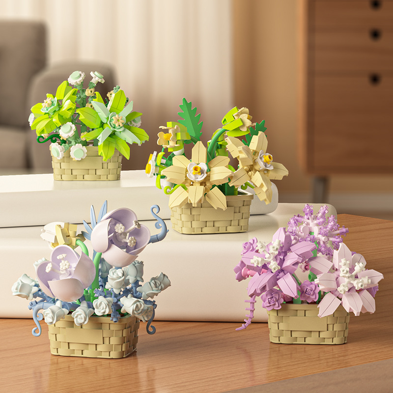 DIY MOC Plantas em Vaso: Rosa, - Bonsai Garden Lego Set avaliação e preço