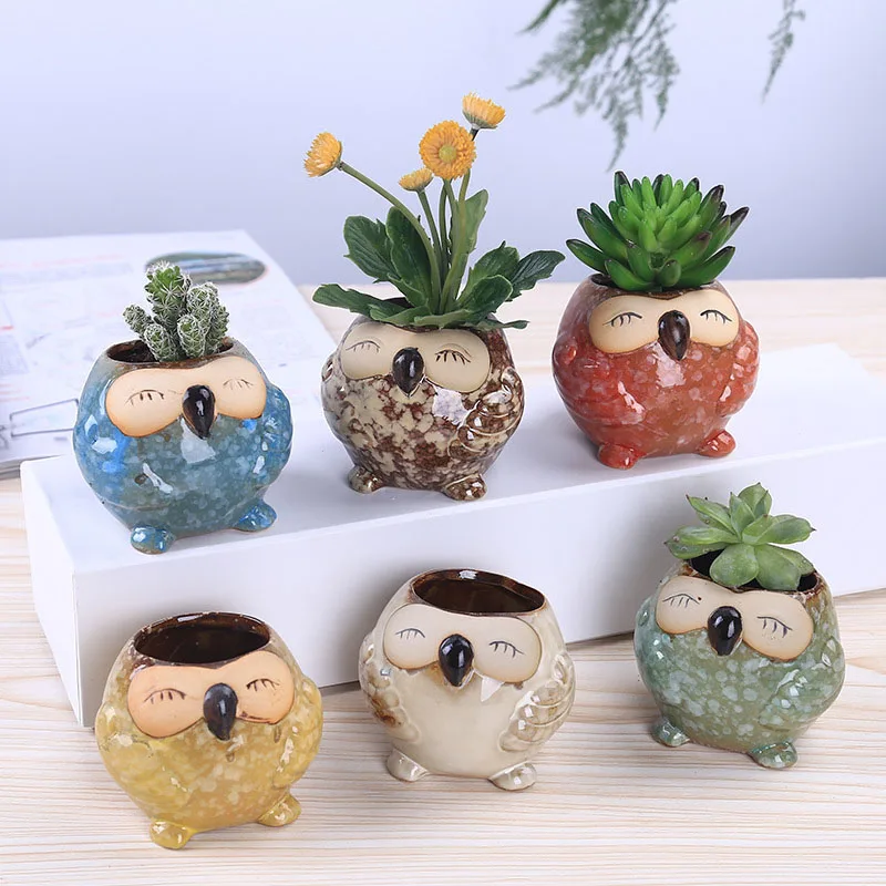Mini Vaso de Cerâmica Coruja p - Bonsai Garden Gift avaliação e preço