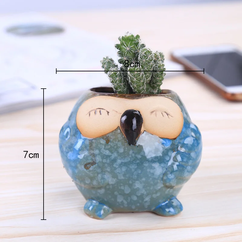 Mini Vaso de Cerâmica Coruja p - Bonsai Garden Gift avaliação e preço