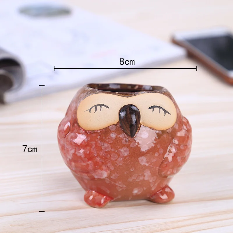 Mini Vaso de Cerâmica Coruja p - Bonsai Garden Gift avaliação e preço