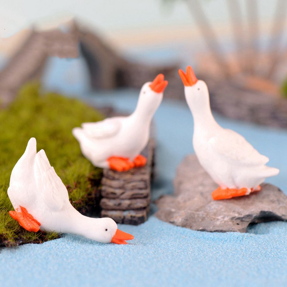 Estatueta De Ganso Em Miniatur - Bonsai Garden Gift avaliação e preço